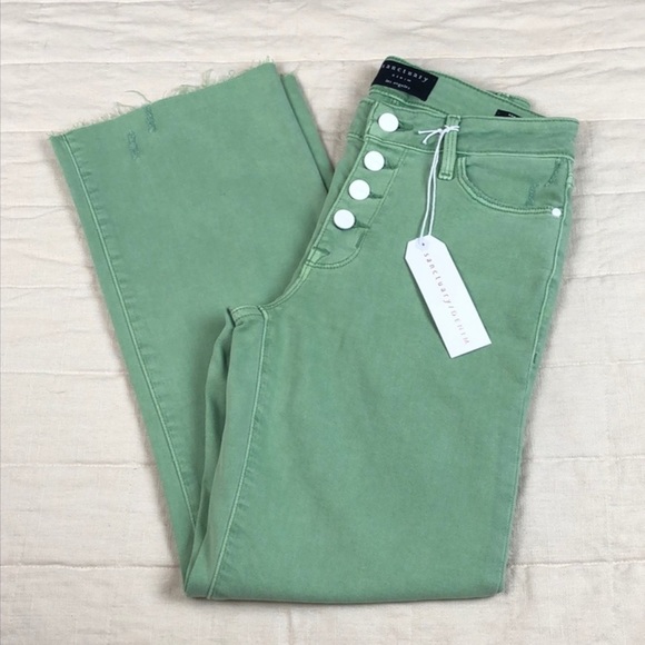 Sanctuary Nonconformist Button Fly Jeans Seamfoam GREEN SZ 31 NEW! - Picture 7 of 16